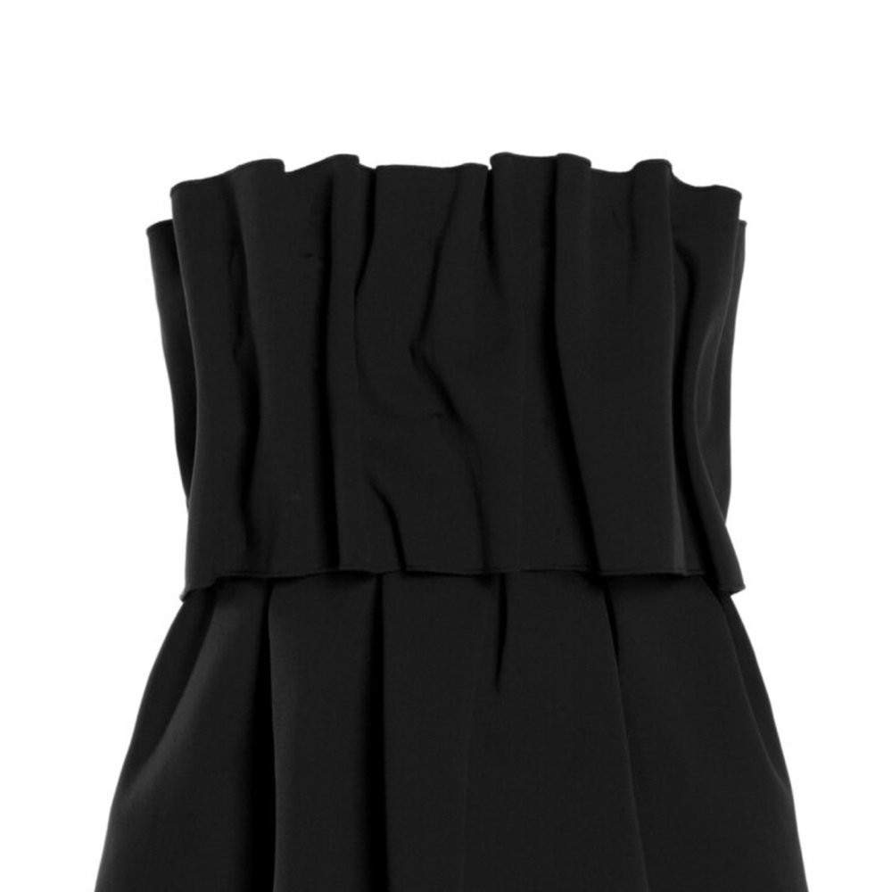House of Dagmar Ruffled Stretch Crepe Strapless Top Size Small